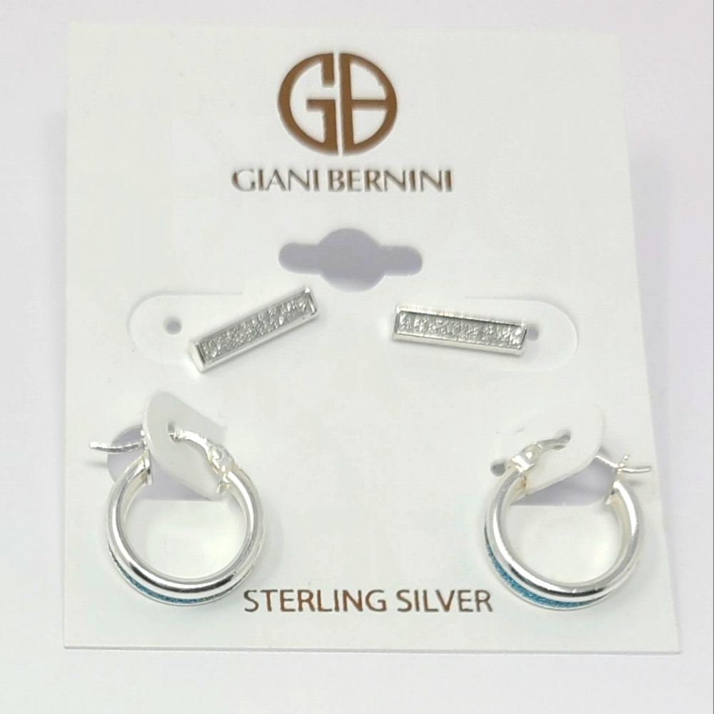 Giani Bernini 2-Pc Set Glitter Bar & Glitter Hoop